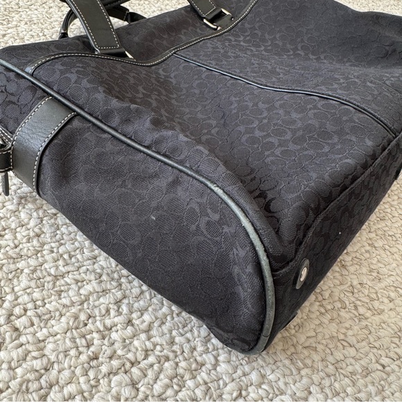 Coach Hudson Signature Monogram 70181 Black Canvas Commuter Messenger Laptop Bag - Picture 10 of 13